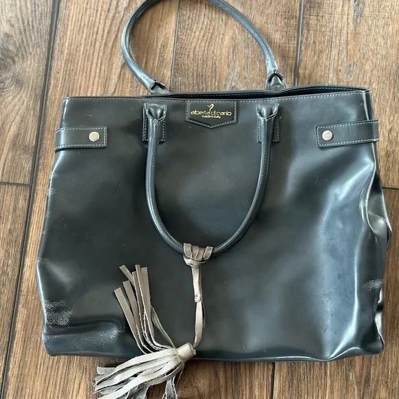 Alberta Di Canio | Bags | Alberta Di Canio Grey Leather Tote Bag | Poshmark